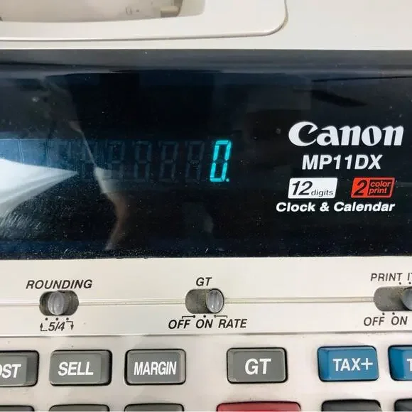 Cannon MP11DX Business Calculator Print Tape Digital with Clock - Picture 9 of 16